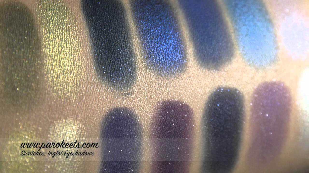 Inglot Eyeshadows Swatch