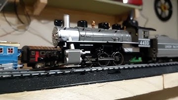 bachmann yard master(with my new layout and battery train)