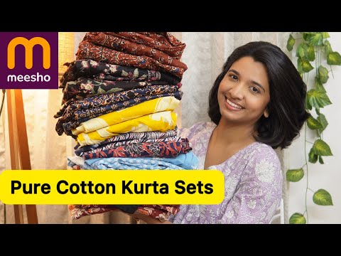 Huge Meesho Pure Cotton Kurta Sets Haul 🌺