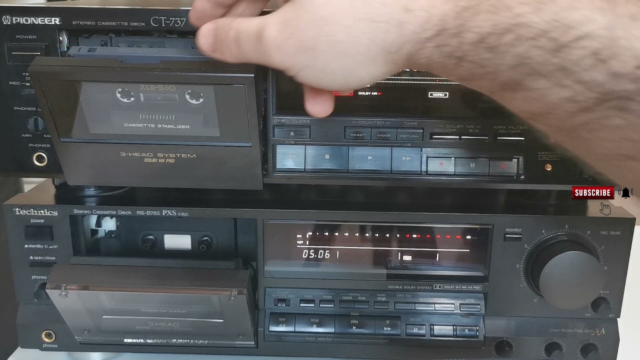 Pioneer CT-737 vs Technics RS-B765  - Sound Feel - 3 Head deck battle, with TDK MA & Maxell XL II-S