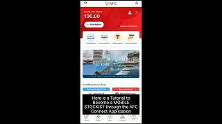 Tutorial - How to be a mobile stockist using AFC app. (English) screenshot 1