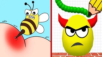 Draw To Smash vs Help Me Tricky Story - Satisfying ASMR Gameplay Android , iOS