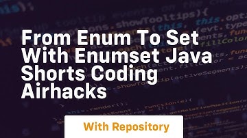 From enum to set with enumset java shorts coding airhacks