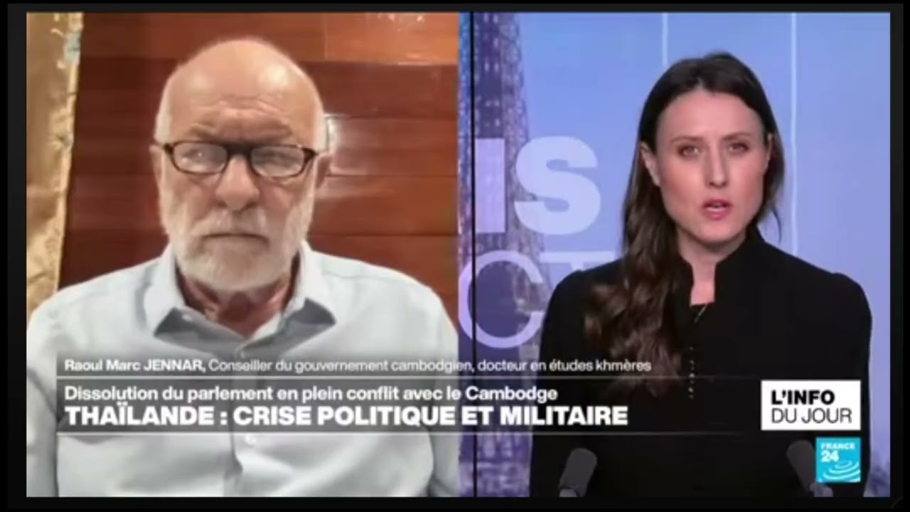 Cambodge Thaïlande : Interview de Raoul Marc JENNAR sur France24.