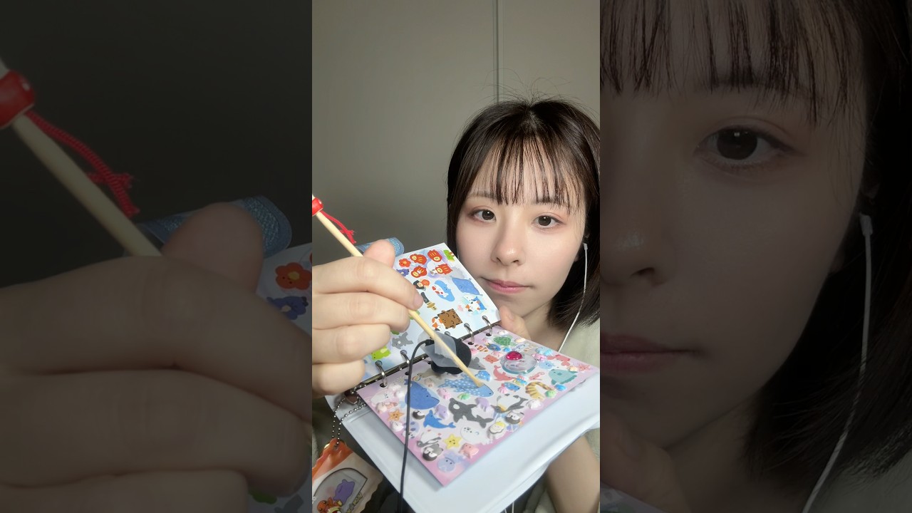シール帳を耳かきする音　 #asmr