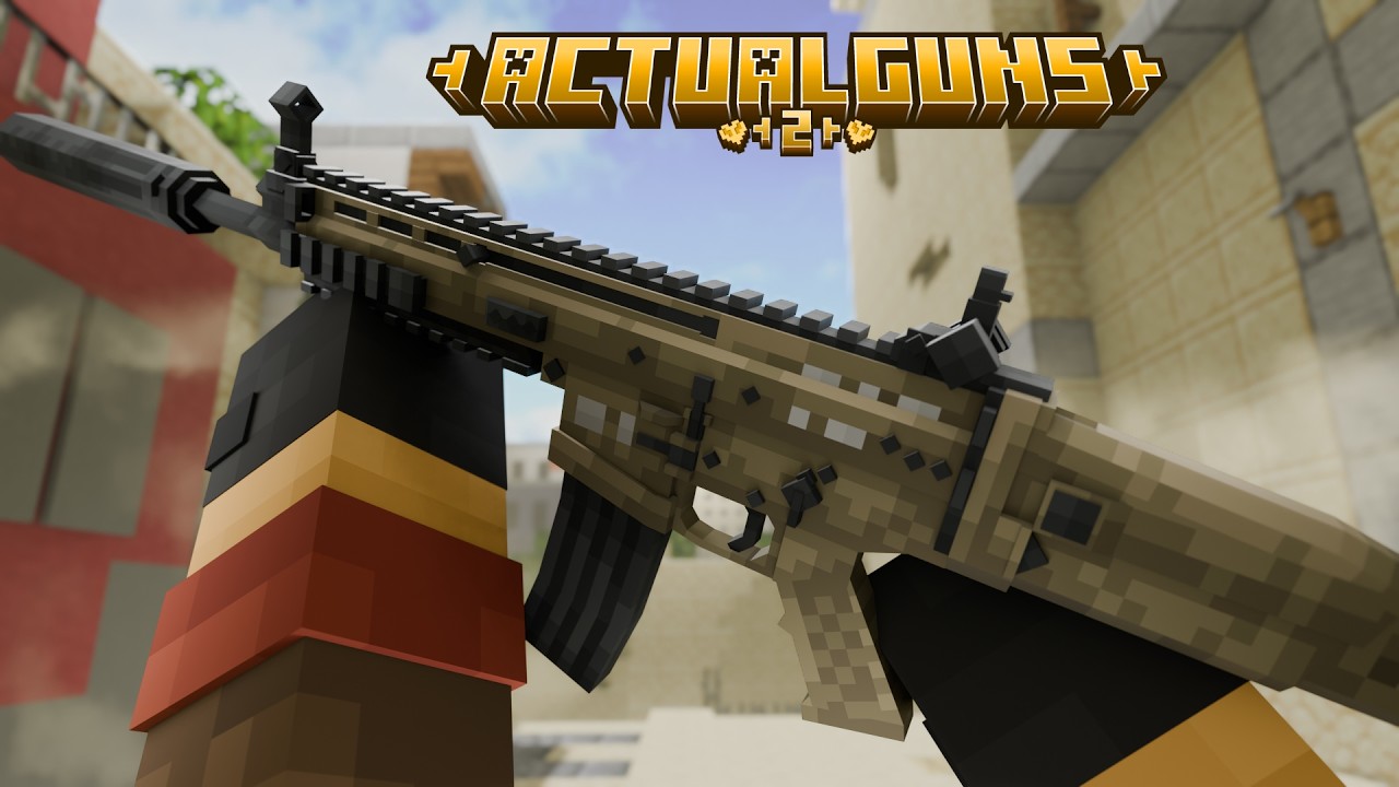 Mk16 in Actual Guns 2! | Minecraft Bedrock Add-on - YouTube