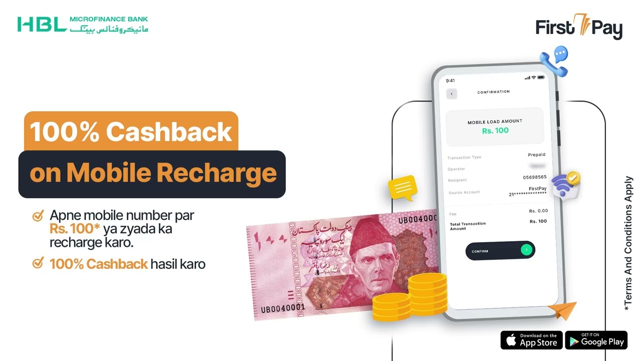 100% Cashback on Mobile Recharge