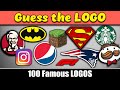 Guess the logo in 3 seconds..! | 100 famous logos | Logo quiz