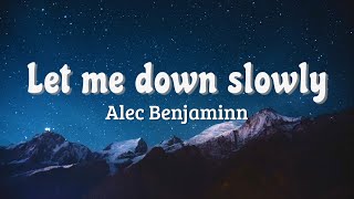 Alec Benjamin - Let Me Down Slowly (Lyrics Video) Resimi