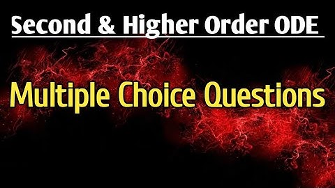 MCQs on Higher-Order Linear Differential Equations