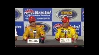 Walter Czarnecki Joey Logano Todd Gordon Win Bristol August 2014 Media Room