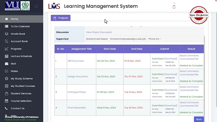 CS619 Final Project l CS619 Final Year Project Complete Guidelines @RaiseForSuccess
