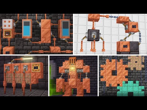 12 Steampunk and Industrial build hacks for Minecraft 1.17! [Copper build ideas no.2]