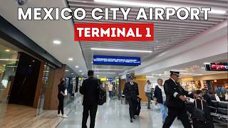 Mexico City Airport (AICM) Terminal 1 Walking Tour | 4K
