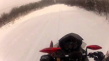 Polaris Snowmobile crash