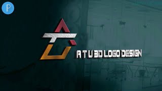 A T U Amazing logo design on pixellab android [Vandy Design]