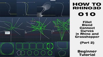 How to Rhino 3D - fillet and blend curves in Rhino and Grasshopper - Beginners Tutorial 010