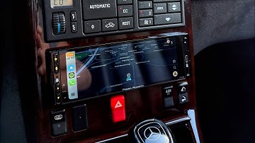 Power Acoustik CP-71W 1-DIN Car Stereo with Wireless Apple CarPlay in a 1995 Mercedes-Benz SL R129
