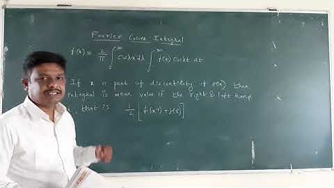 Fourier Cosine Integral