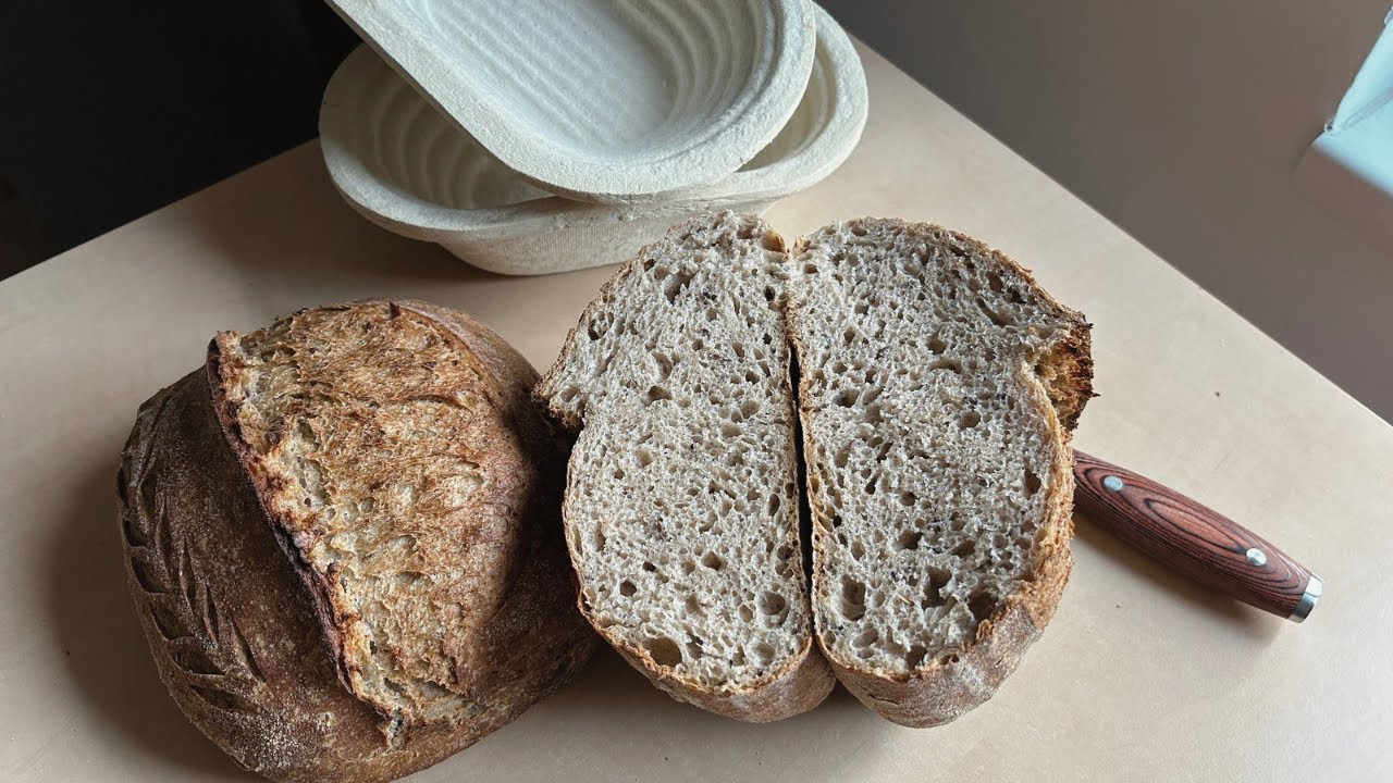Flax seeds sourdough bread process YouTube