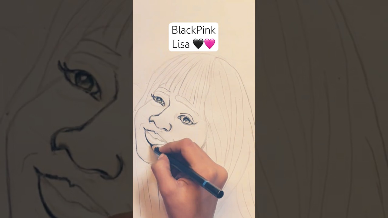 🖤🩷 Blackpink Lisa Pencil Sketch ✍️ 