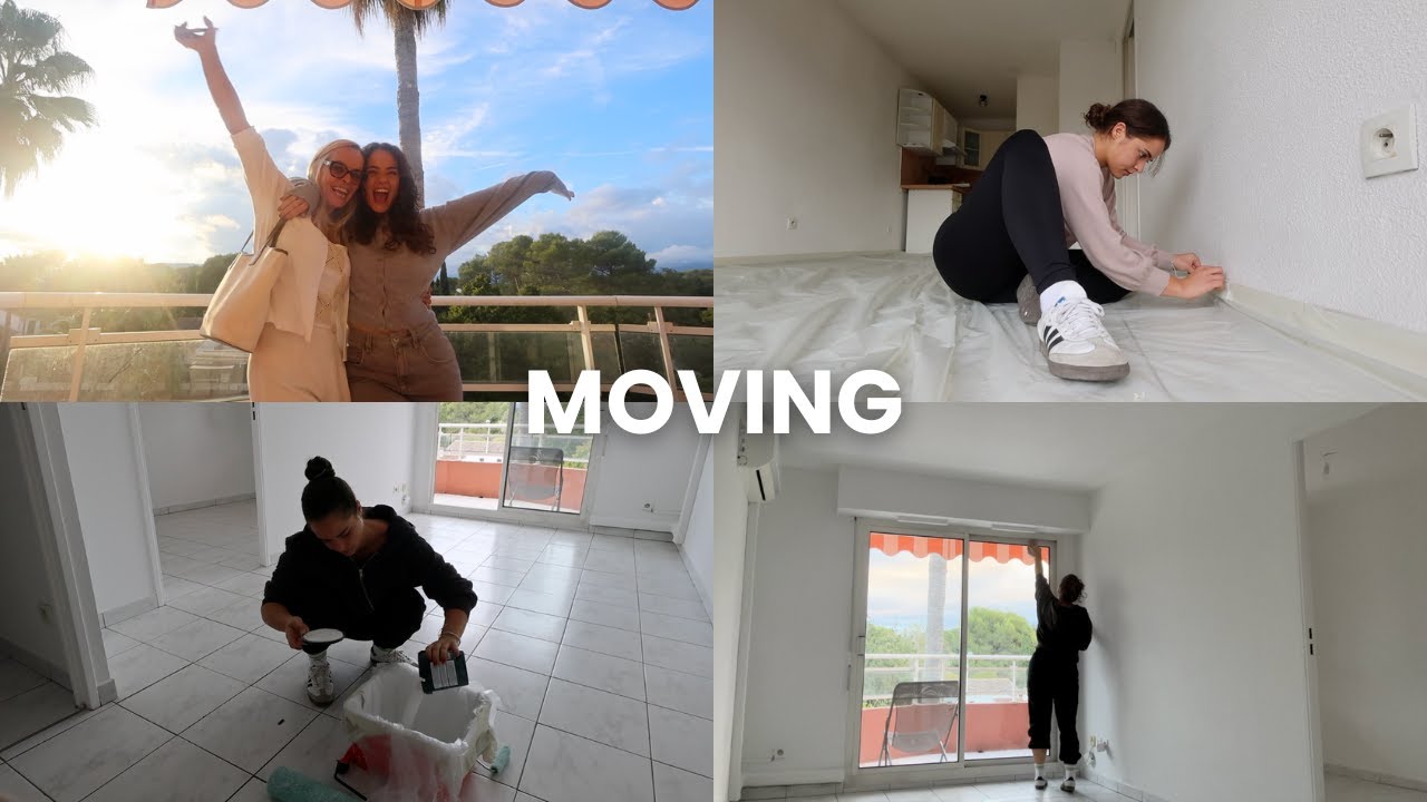 Moving Vlog | Cleaning & Painting the new appartment