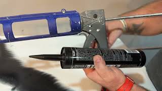 Caulking with the black caulk