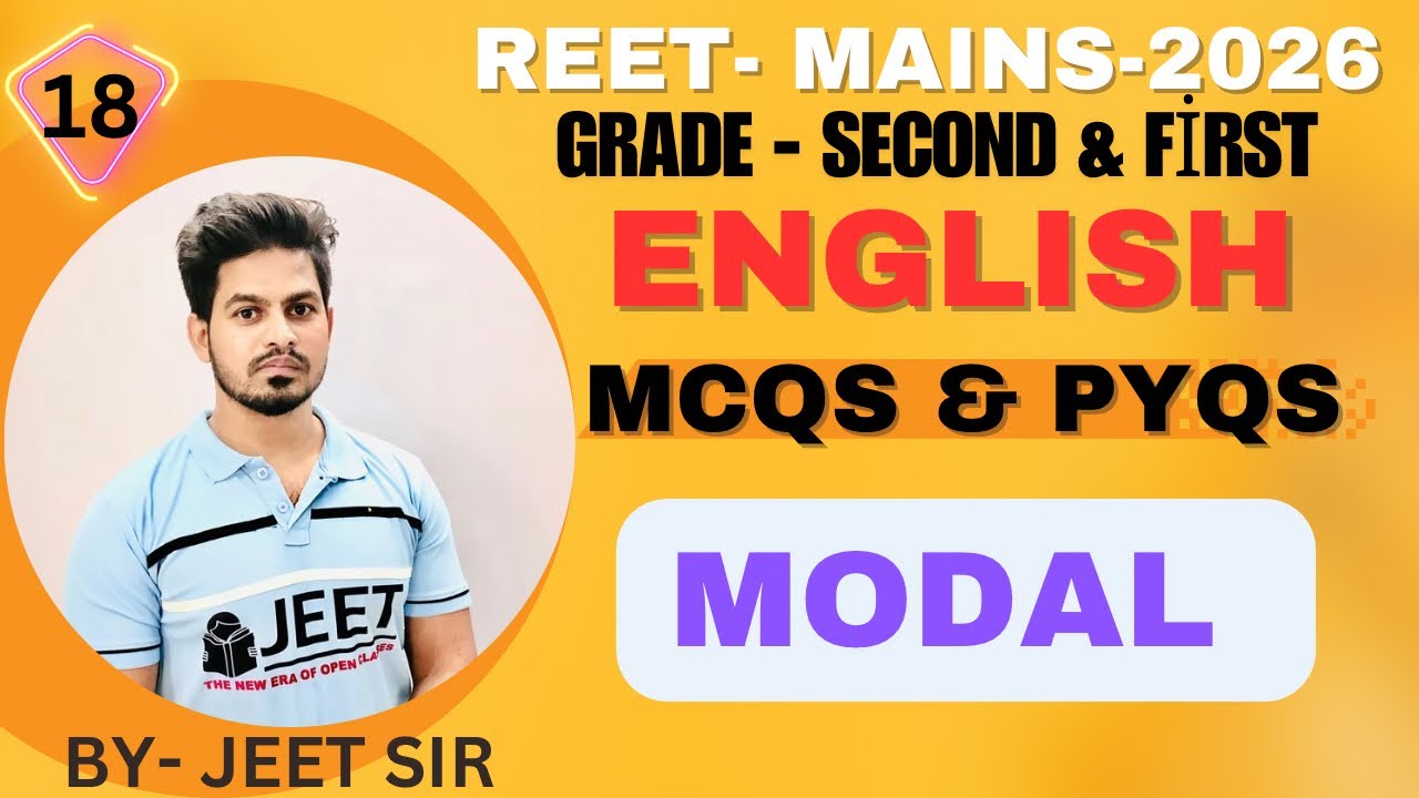 Mcqs on Modal || Modal in English grammar || JEET SIR 