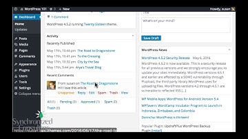 Exploring the WordPress Dashboard