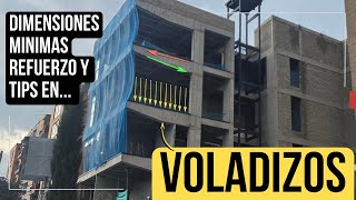 VOLADIZOS | Dimensiones mínimas, refuerzo y tips de diseño