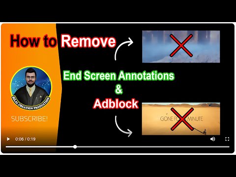 HOW TO REMOVE YOUTUBE CARDS (AT THE END OF VIDEO) & ADS etc | PC | BILAL CREATION