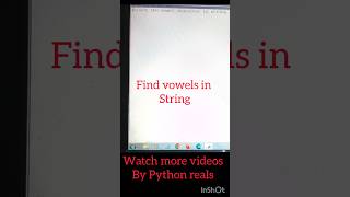 find vowels in string