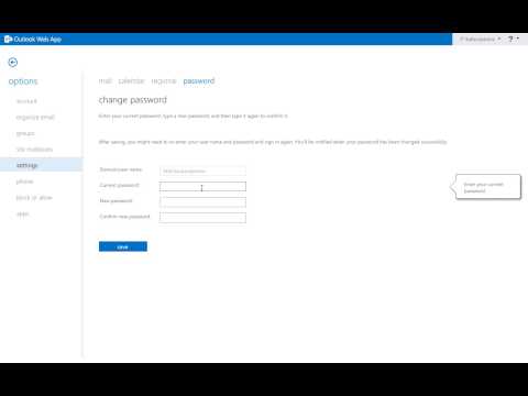Change Your Password Through The Outlook Web App Email Account