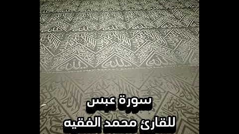 سورة عبس للقارئ محمد الفقيه