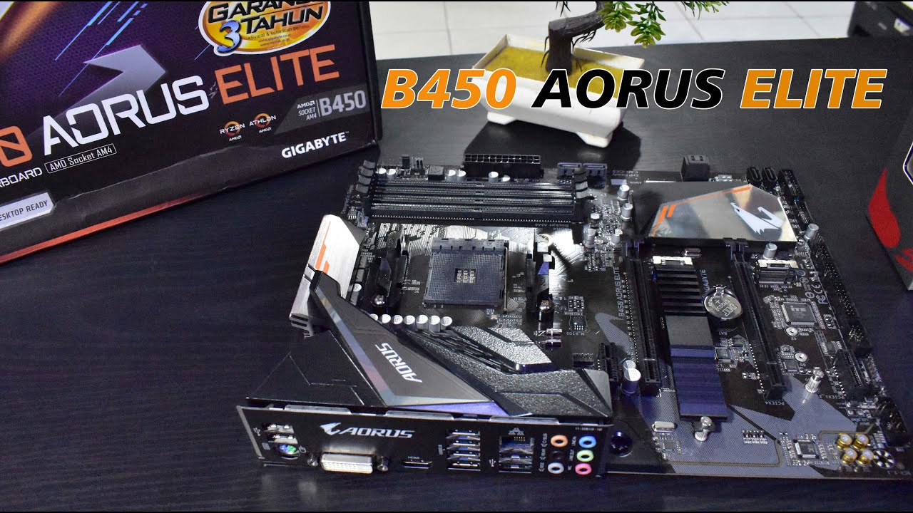 Gigabyte B450 AORUS Elite AM4 ATX Motherboard B450 AORUS ELITE