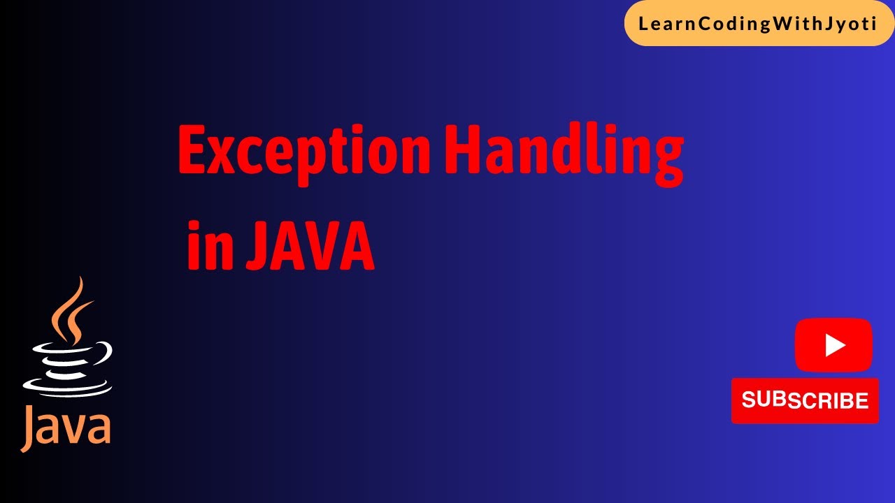 Exception Handling in Java - YouTube