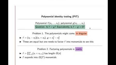 SCHWARTZ-ZIPPEL LEMMA