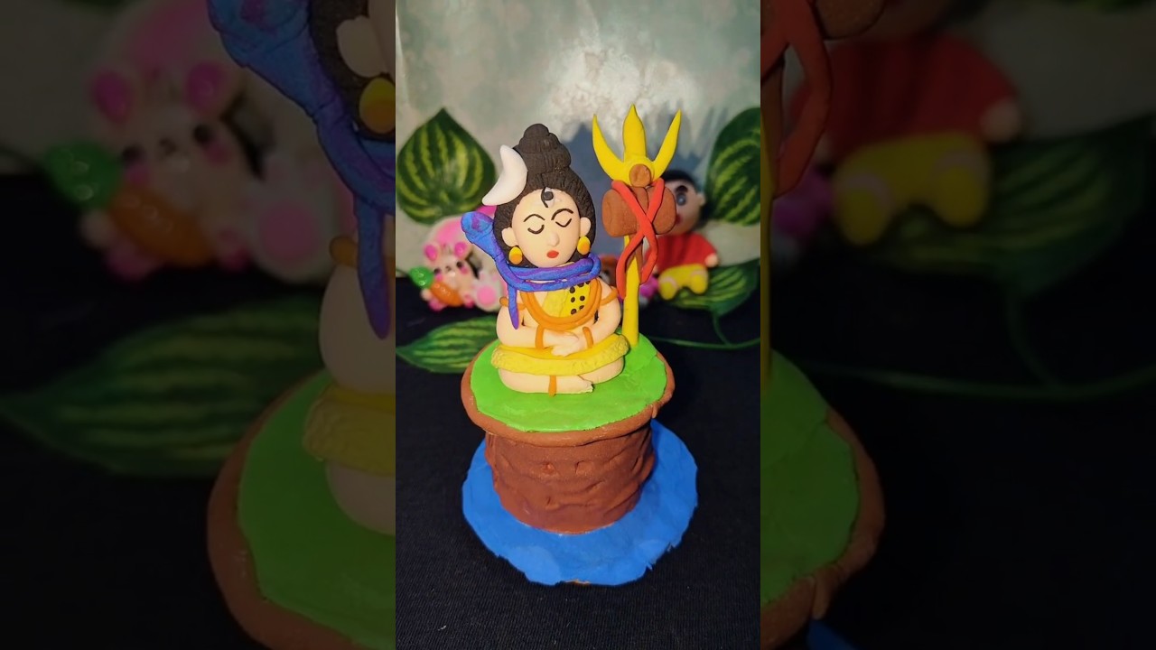 One like for Shiv ji Handmade Lord Shiva Idol | Polymer Clay & Resin Art |Miniature Shiva Tutorial