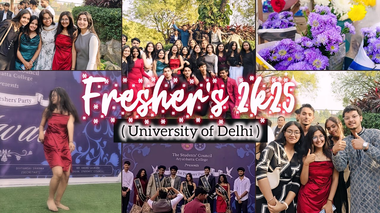 Fresher's Party at DU | Aryabhatta college  🎀🥂|| vlog 02 
