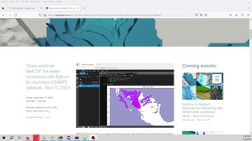 Open webinar intro: NetCDF for water resources with Python for dummies (CHIRPS dataset) - Nov 17, 23