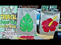 DIY TROPICAL Costumize Paper Bag / Loot Bag for Birthday Party
