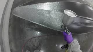 Spraying Metal Flake Gelcoat Hydrostream Restoration