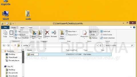 Create the following folder structure on the desktop: