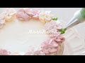 クリスマスにフラワーケーキを作ってみませんか？｜センイルケーキ｜お菓子作りvlog