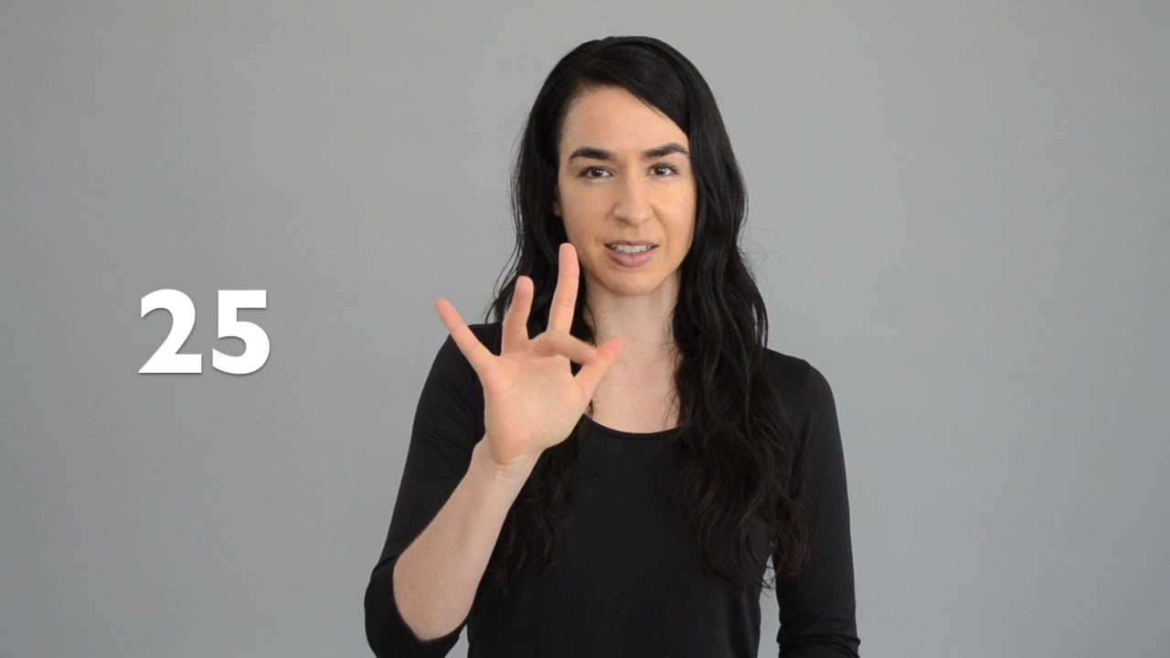 How To Sign Numbers 21-25 In Asl - American Sign Language - Youtube
