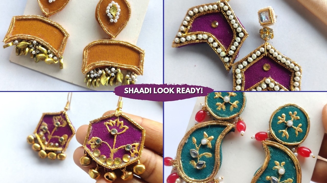 Nobody Will Believe You Made These 😍 | Handpainted Fabric Earrings Tutorial