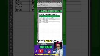Rumus Menghitung Tanggal Pensiun #excel #exceltips #belajarexcel #tutorialexcel