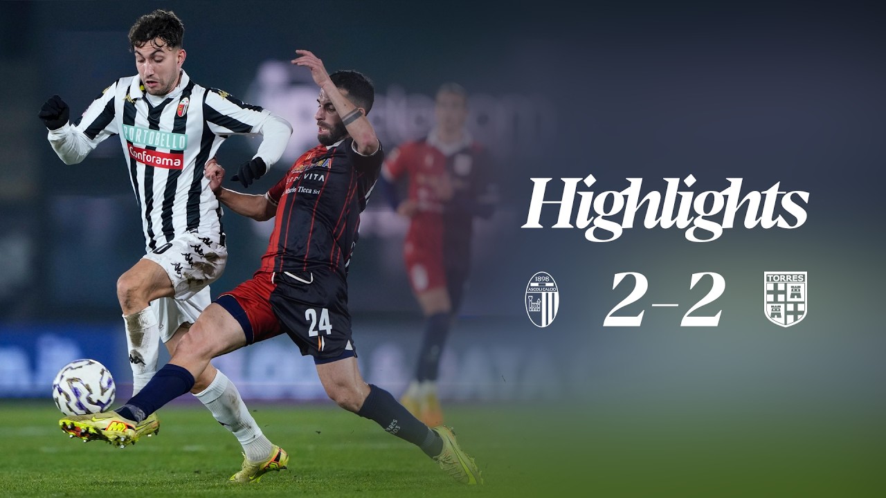 Highlights Ascoli-Torres 2-2