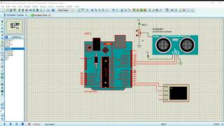 Ultrasonic Sensor Simulation in Proteus