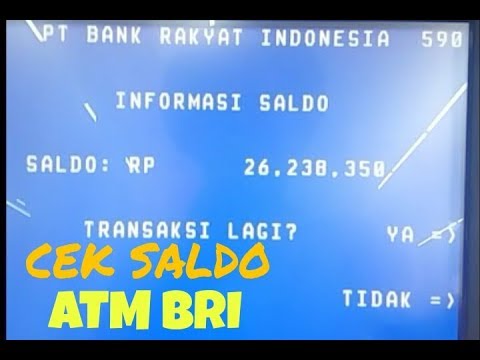 Cara cek saldo atm bri